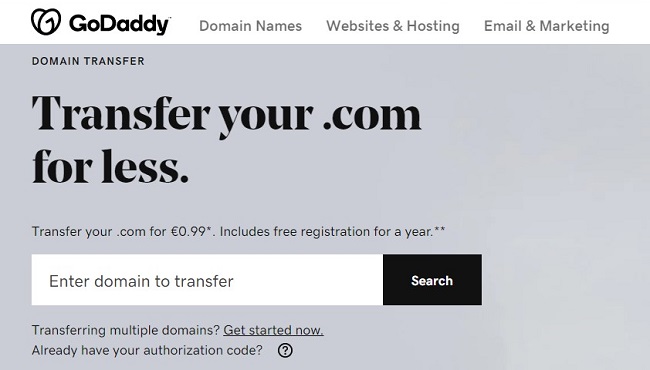 Advantage of Transferring Domain to GoDaddy