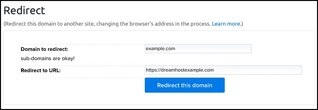 redirecting domain